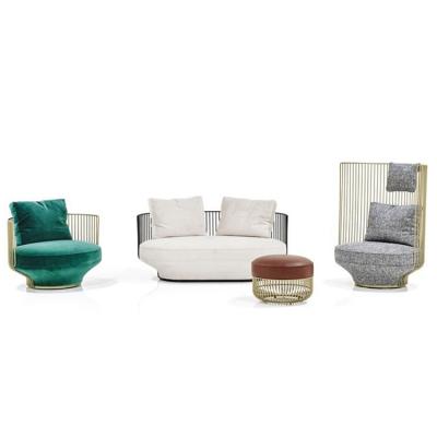 八款意大利設(shè)計(jì) Luca Nichetto 高檔豪華高背休閑腳踏沙發(fā)天堂鳥籠椅